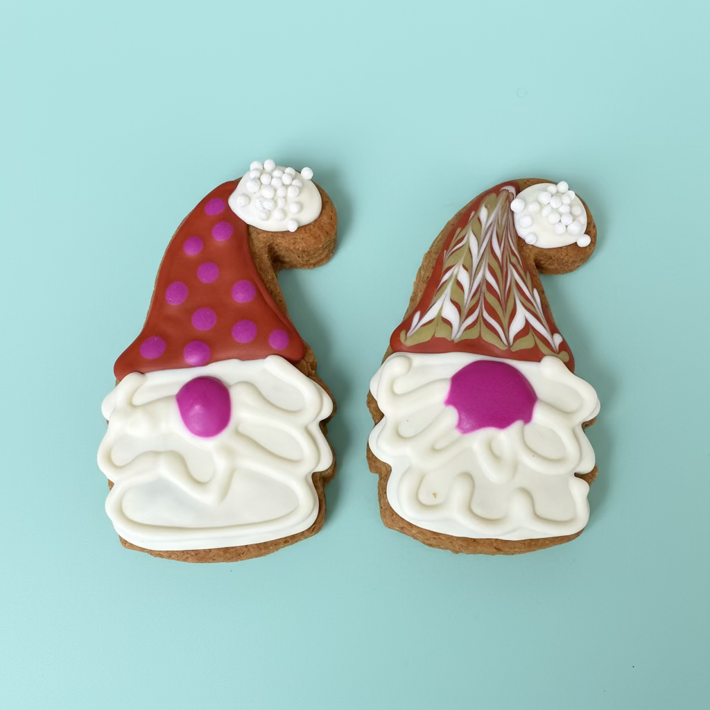 Holiday Gnome – Hand-Decorated Gourmet Dog Cookie