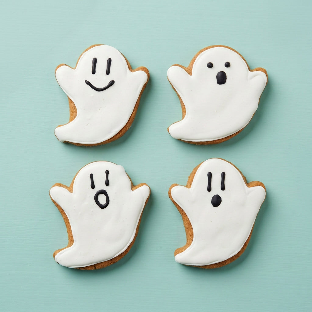 Friendly Ghost – Hand-Decorated Gourmet Dog Cookie