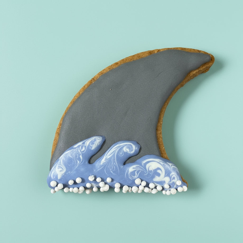 Shark Fin – Hand-Decorated Gourmet Dog Cookie