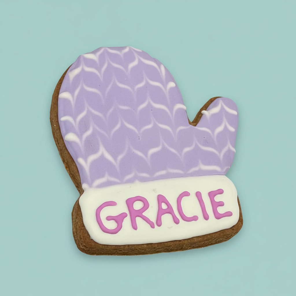 Cozy Mitten – Hand-Decorated Gourmet Dog Cookie
