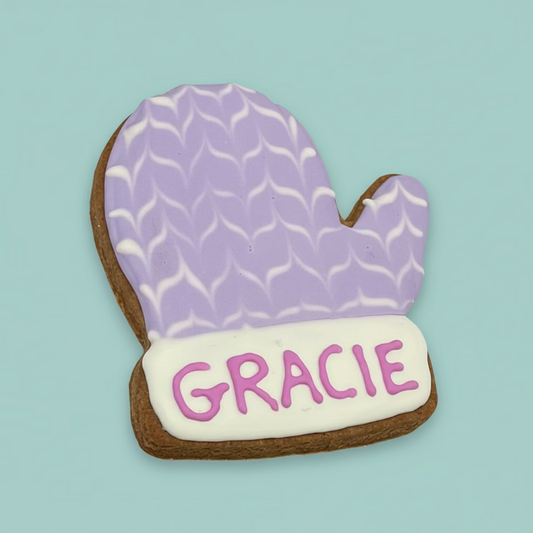 Cozy Mitten – Hand-Decorated Gourmet Dog Cookie