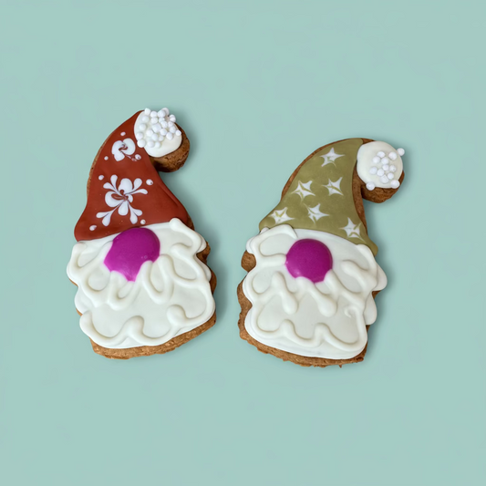 Holiday Gnome – Hand-Decorated Gourmet Dog Cookie