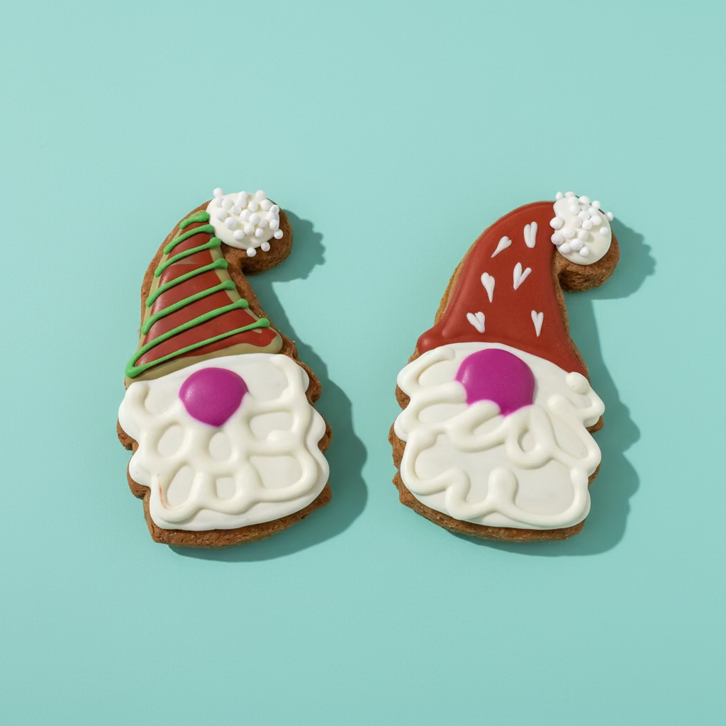 Holiday Gnome – Hand-Decorated Gourmet Dog Cookie