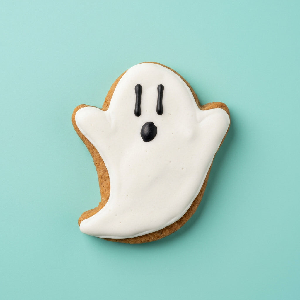 Friendly Ghost – Hand-Decorated Gourmet Dog Cookie