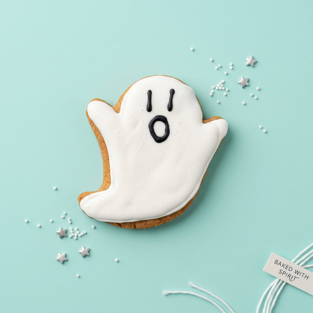 Friendly Ghost – Hand-Decorated Gourmet Dog Cookie